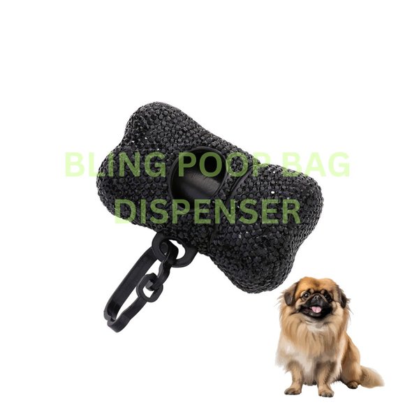 Beautiful Premium Rhinestone Bling Doogie Poop Bag Dispenser, Gift for Dog Lover - Picture 3 of 5